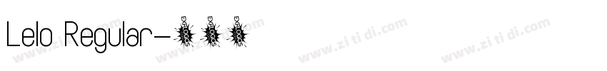 Lelo Regular字体转换
